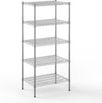 21" Deep x 30" Wide x 64" Height Wire Shelving Kit | 5-Tier | NSF Commercial Storage Rack Unit