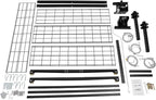 Overhead Garage Storage Rack, 4x4Ft Ceiling Storage Lift 79in Adjustable Height Garage Storage Organization Systerm, Heavy Duty Metal Garages Ceiling Storage Racks, 300lbs Load Capacity (Matte Black)