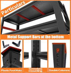Metal Shelf Adjustable Garage Shelving Unit 3000 LBs Storage Shelves Heavy Duty, 5 Tier Industrial Storage Racks Utility Shelf Organiazation for Tools Garage Basement Warehouse 39.4"W*15.8"D*63"H