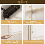 TETOTE 30 x 26 LED Lighted Medicine Cabinet with Mirror with Adjustable Shelves, Silver Aluminum Cabinet, Anti-Fog Stepless Dimmable 3 Colors White/Warm/Natural, Easy to Install(Wall Mount/Recessed)