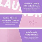 2Pcs Foldable Pink Laundry Basket for Family, 95L Portable Laundry Baskets with Aluminum Handles, Multi-functional Dirty Clothes Hampers for Dorm, Travel, Pink