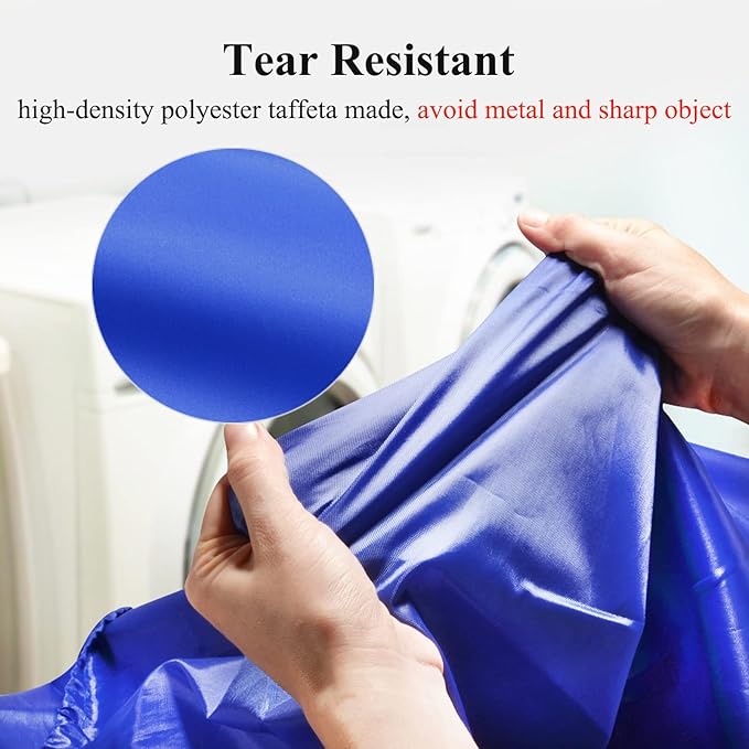 OTraki 28x45 inch Extra Large Laundry Bag 2 Pack Drawstring Laundry Hamper Bag Heavy Duty Dirty Clothes Bag Washable Organizer Storage for Camp Drying Do Not Exceed 176℉ Blue