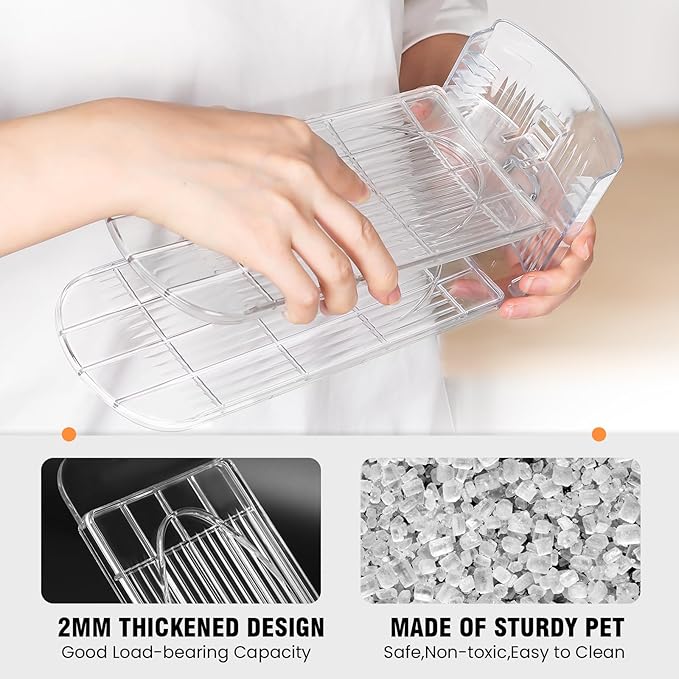 TOPNEW Shoe Slots Organizer for Closet 12 Pack Adjustable Level Shoe Stacker Holder Organization Double Layer Storage Space Saving Shoe Rack Organizer for Closet (Transparent)