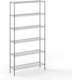14" Deep x 48" Wide x 96" Height Wire Shelving Kit | 6-Tier | NSF Commercial Storage Rack Unit
