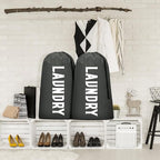 Laundry Bag, Travel Laundry Bag Machine Washable Dirty Clothes Organizer, Large Enough to Hold 4 Loads of Laundry, Easy Fit a Laundry Hamper or Basket (Gray, 24" x 36")