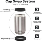 DUALIE 3 in 1 Insulated Can Cooler - 15+ Colors - Universal Size for 12 oz Cans, Slim Cans, and Bottles