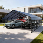 20x30 FT Heavy Duty Metal Carport - Galvanized Steel Car Shelter Garage Kits for 3 Car, RVs, Boats & Outdoor Storage
