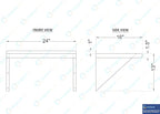 AmGood 24" Long X 16" Deep Stainless Steel Wall Shelf | NSF Certified | Appliance & Equipment Metal Shelving | Kitchen, Restaurant, Garage, Laundry, Utility Room