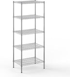 21" Deep x 30" Wide x 74" Height Wire Shelving Kit | 5-Tier | NSF Commercial Storage Rack Unit