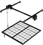 GAOMON Overhead Ceiling Storage Rack 4x4 ft,Heavy-Duty Carbon Steel Garage Lifting Rack with Manual Hand Crank, Adjustable Height, 350 Lbs Capacity, Maximizes Overhead Space for Garages, Basements