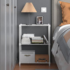 450 lbs Wire Storage Shelving 3-Tier Utility Shelving Unit Steel Organizer Wire Rack for Home,Kitchen,Office,White (11.8" D x 17.7" W x 26.4" H)