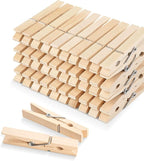 Clothes Pins, Wooden Clothespins for Crafts, Strong Grip Close Pins Birchwood Clothes Clips Laundry Clothesline Clothespin Clothing Pegs for Hanging Baby Clothing Photos, 2.83 Inch, Pack of 50