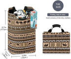 Ethnic African Elephant Laundry Basket for College Dorm,50L Collapsible Portable Laundry Hamper Storage Basket for Toys Clothes Organizer