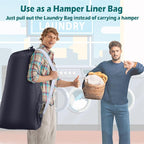 Heavy Duty Laundry Bag 2 Pack XL Nylon Laundry Bags with Straps, Washable Large Dirty Clothes Organizer with Drawstring Closure, Travel Washing Bag Fit a Laundry Hamper or Basket