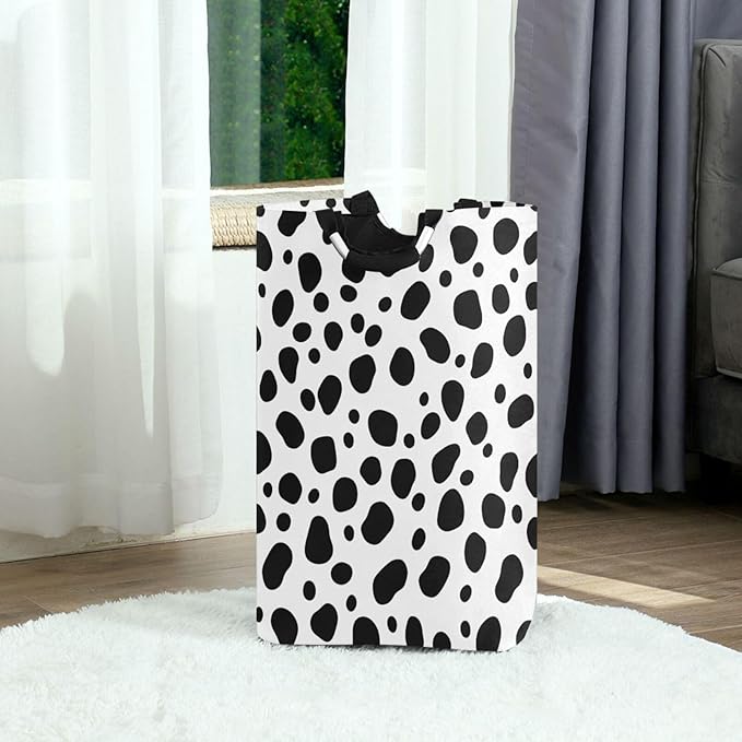 Dalmatian Laundry Basket for College Dorm,50L Collapsible Portable Laundry Hamper Storage Basket for Toys Clothes Organizer