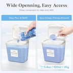Lifewit Laundry Pods Container with Pop-up Lid, Laundry Room Organization, Dryer Sheet Holder for Washing Powder Scent Booster Beads, 2700 +4500+1800ml/0.5+0.72+1.2gal,4 Pcs