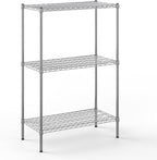 18" Deep x 36" Wide x 54" Height Wire Shelving Kit | 3-Tier | NSF Commercial Storage Rack Unit