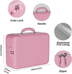 DocSafe 5200°F Document Organizer with Lock,Upgraded Heat Insulated Fireproof＆Waterproof Box 8 Layers File Organizer,Portable Home Travel Safe Storage for Important Documents, Files,Pink (Soft)