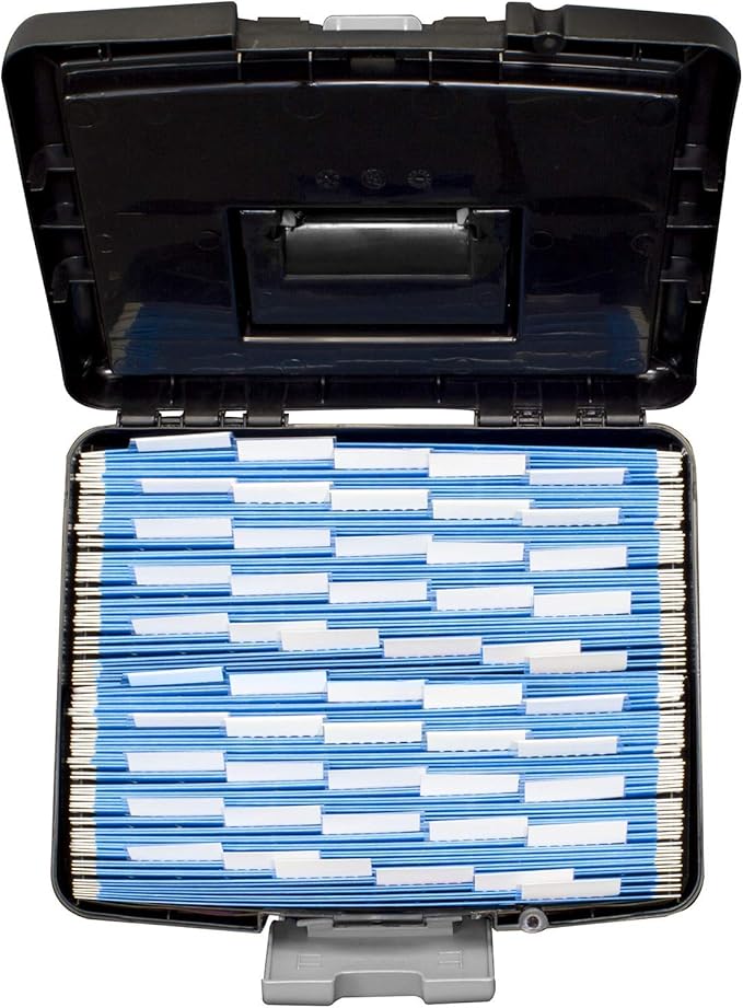 Storex File Storage Box Translucent Storage Lid, Black 1-Pack (61504F01C)