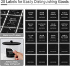 3+1 Pack Laundry Pods Containers & Dryer Sheet Holder & Laundry Detergent Dispenser, Laundry Room Organization and Storage Jars with Lids, Labels and Scoops for Scent Booster Powder Pods, Black Lid