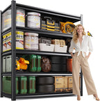 5-Tier Garage Shelving Heavy Duty, 2500LBS Garage Shelves, Adjustable Metal Shelving Unit, Garage Storage Shelves, Utility Storage Rack Shelf，Shelves for Garage Storage, 72" H×35.4" W×15.7" D