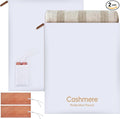 2 Pack Cashmere Storage Bags with 2 Cedar Blocks, Cotton Sweater Garment Storage Pouches with Natural Cedar for Odor Control, Closet Drawer Seasonal Clothing Organizer,17 x 13.5 Inch