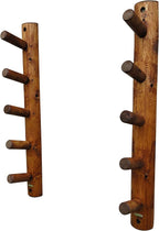 10-Place Wall-Mounted Ski Log Racks - Skis Wall Mount Garage Racks, Indoor & Outdoor Vertical Ski Holders for Walls, Hangers for Skis Storage Rack, Garage Hanging Rack - Canyon Brown