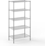 21" Deep x 36" Wide x 74" Height Wire Shelving Kit | 5-Tier | NSF Commercial Storage Rack Unit