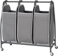 Neatfreak Triple Laundry Hamper Sorter - Rolling Laundry Cart With Wheels & 3 x removable Dirty Clothes Hamper Totes With EVERFRESH Tech For Towels, Blankets & Bathroom Organization