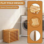 2/3/4/5/6/7/8/9 Tier Bamboo Folding Shoe Rack,2026 New Bamboo Foldable Shoe Rack,no Installation Required,Vertical Multi-Layered Organizer,Space-Saving for Entryways& Balconies (Brown, 8)