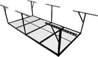 3 X 8 FT Garage Ceiling Storage Racks, Heavy Duty Overhead Garage Storages Rack with Adjustable Hight, Metal Hanging Garages Storage Rack with Support Rod, 22''- 40" Adjustable, 600 LBS (Black, 3x8FT)