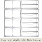 STORi Chloe Space-Saving Clear Drawer Organizer (4 Wide Drawers) Sort Office, Kitchen, Beauty Supplies, Makeup, Pens, Jewelry, Stationary, Made in USA