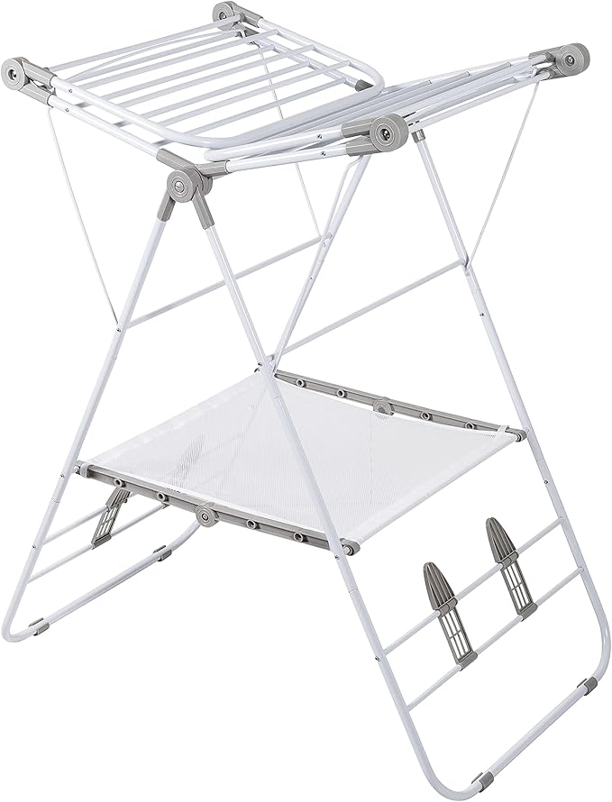 Honey-Can-Do Large Expandable and Collapsible Gullwing Clothes Drying Rack DRY-09805 White