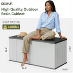 Aoxun 5 x 2 FT Outdoor Storage Shed, Resin Shed with Floor, Small Garden Shed Waterproof Plastic Tool Shed
