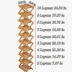 2/3/4/5/6/7/8/9 Tier Bamboo Folding Shoe Rack,2026 New Bamboo Foldable Shoe Rack,no Installation Required,Vertical Multi-Layered Organizer,Space-Saving for Entryways& Balconies (Brown, 2)