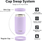 DUALIE 3 in 1 Insulated Can Cooler - 15+ Colors - Universal Size for 12 oz Cans, Slim Cans, and Bottles