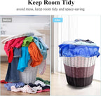 OTraki 28x45 inch Extra Large Laundry Bag 2 Pack Drawstring Laundry Hamper Bag Heavy Duty Dirty Clothes Bag Washable Organizer Storage for Camp Drying Do Not Exceed 176℉ Blue