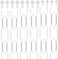 Hotop 12 Pieces Plate Hangers for Wall Stainless Steel Wire Invisible Heavy Duty Plate Hangers Display Holders with 12 Pieces Hooks for Wall Decorative(8/10/12 Inch,Silver)