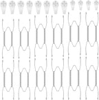 Hotop 12 Pieces Plate Hangers for Wall Stainless Steel Wire Invisible Heavy Duty Plate Hangers Display Holders with 12 Pieces Hooks for Wall Decorative(8/10/12 Inch,Silver)