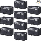 StorageRight Heavy Duty Moving Boxes-Moving Bags with Zipper, Reinforced Handles and Tag Pocket-Collapsible Moving Supplies-Totes for Storage Great for moving, Storage and Travel 93L(Gray-10 Pack)