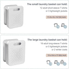 Large Collapsible Laundry Basket, Space-Saving Wall-Mounted Hamper Organizer for Home, Dorms, RVs, Measures 13" x 9.5" x 17.5" In
