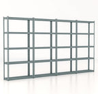 Giantex 5-Tier Storage Shelves Set of 4, Height Adjustable Metal Storage Utility Rack Shelf with Anti-Tipping Device, Heavy Duty Garage Shelving for Warehouse, Basement, 35.5" x 12" x 72", Grey