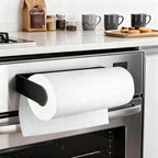 ZUNTO Magnetic Paper Towel Holder for Fridge, Paper Towel Roll Holder with Powerful Magnet, Kitchen Paper Towel Rack for Refrigerator, Grill, RV, Pantry, Black