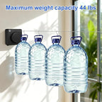 15.7Ft Retractable Clothesline Indoor Outdoor is Also an Anti-sag Clothes line for Indoors, Stainless Steel Wire Retractable Laundry Line for Drying Clothes, with 10 Windproof Clips (Black)