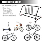 GAOMON Commercial Grid Bike Rack Stand, 5 Holders Capacity Heavy Duty Metal Floor Bike Stand Outdoor Bicycle Rack for Garage School Outdoor Parking Bike Shop, Single Sided