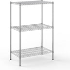 21" Deep x 36" Wide x 54" Height Wire Shelving Kit | 3-Tier | NSF Commercial Storage Rack Unit
