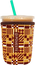 Reusable Neoprene Insulator Sleeve for Iced Coffee & Cold Soda, Coffee Sleeves for Iced & Hot Drinks, Cold Beverage Cooler Compatible with Starbucks, Dunkin (Team GFD, Small: 16-18oz)