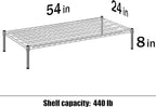24" Deep x 54" Wide x 8" Height Wire Shelving Kit | 1-Tier | NSF Commercial Storage Rack Unit