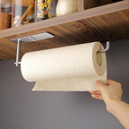 ZUNTO Paper Towel Holder Under Cabinet, Adhesive and Screwed Paper Towel Rack, 12.4 Inch Paper Towel Roll Holder for Kitchen, Bathroom, RV, Easy One-Handed Tear (Silver)