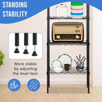 PayLessHere | 6-Tier Wire Shelf | 17"x12"x64" | Black | Adjustable Racks | Heavy-Duty Storage Shelves, Holds Upto 600 lbs | Rust-Resistant, No-Tool Assembly | for Home, Garage Shelving